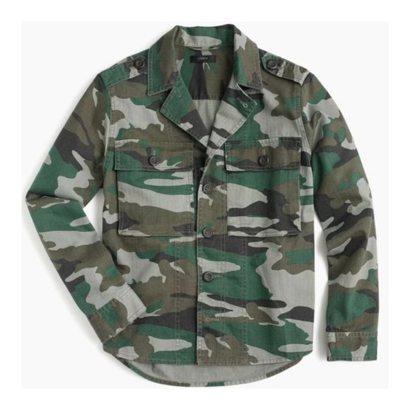 J. Crew | Camouflage Utility Shirt Chore Jacket - Picture 1 of 10